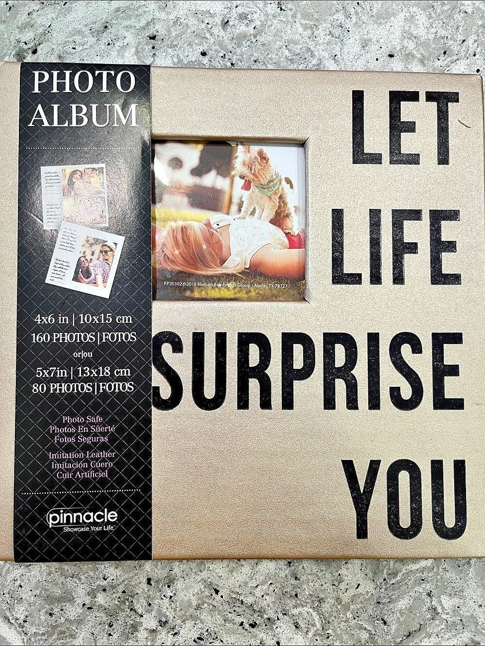 Pinnacle Let Life Surprise You Photo Album 160-Photo Black & Cream
